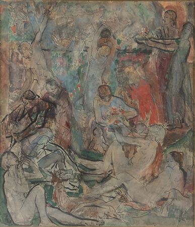 Dame Ethel Walker : Study for 'The Four Seasons, Decor n.4';