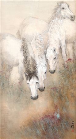 Yang Shanshen : Drinking Horses