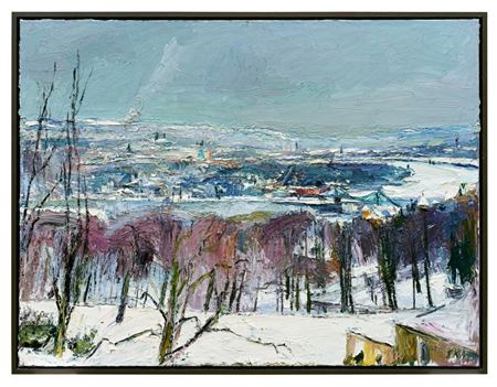 Siegfried Klotz : Gerhart-Hauptmann-Blick im Winter.