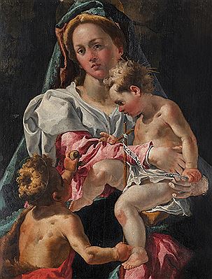 Andrea Boscoli : Madonna and Child with the Infant Saint John the Baptist