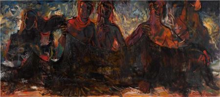 Zainul Abedin : Untitled (Group of Figures)