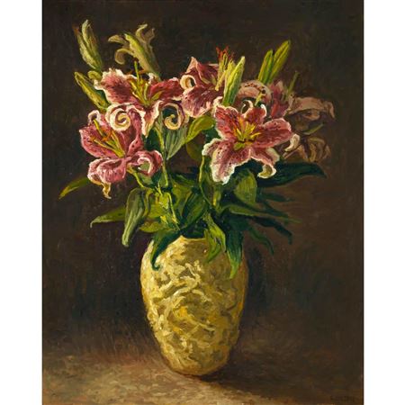 Carl Walter Meyer : Tiger Lilies in a Vase