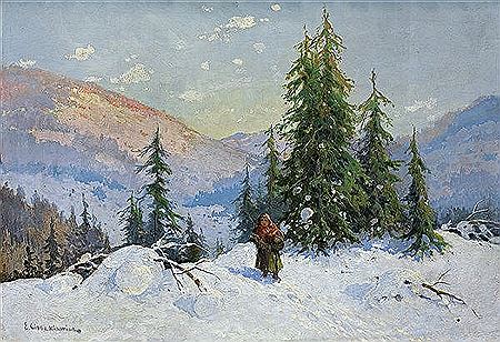 Edmund Cieczkiewicz : WINTER IN THE MOUNTAINS