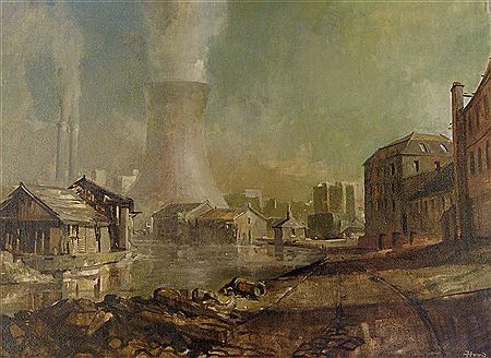 Ernest Burnett Hood : COOLING TOWERS AT PORT DUNDAS