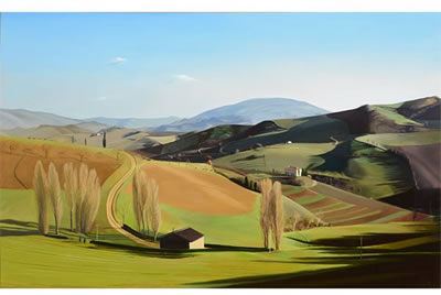 Steven Bigler : 'Landscape with Poplars'