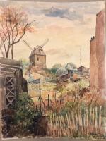 Constantin Bruni : Vue du moulin de la Galette