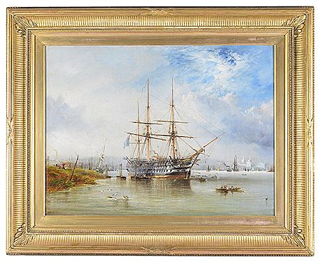 George Chambers Jr : HMS Agamemnon off Greenwich