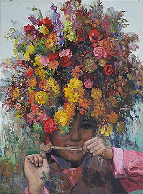 Jian-Hui Ren : The Colourful Flower Headgear