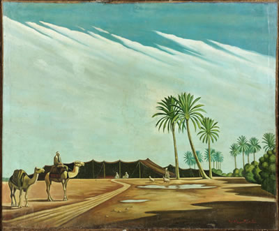 Abdul Kadir Al-Rassam : View of Bedieh (The Wilderness)