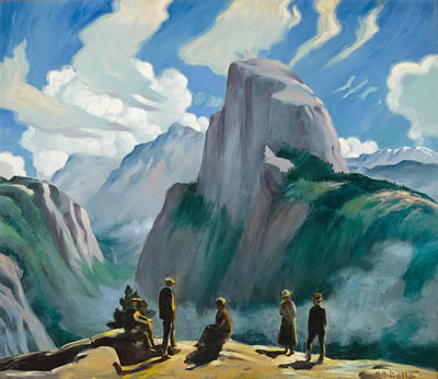 Harold Harrington Betts : Half Dome, Yosemite, as seen from Glacier Point