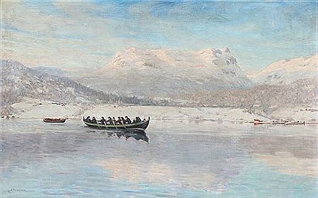 Gudmund Stenersen : View from a Norwegian fjord.