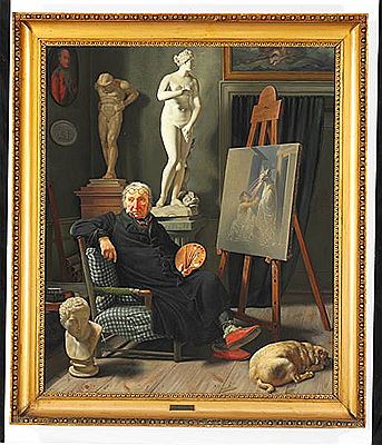 Martinus Christian Wesseltoft Rorbye : Portrait of professor Lorentzen in his study