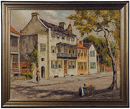 Alfred Hutty : Down Church Street, Charleston