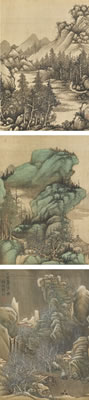 Qi Fan : Album of Eight Leaves:  Landscapes after Old Masters