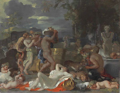 Sebastien Bourdon : BACCHUS AND ARIADNE ON THE ISLAND OF NAXOS