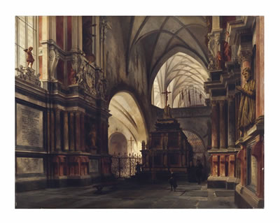 Karl Georg Anton Graeb : Interior of the Cathedral of Freiberg