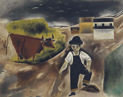 Yasuo Kuniyoshi : Boy With Cow