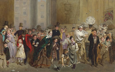 George Elgar Hicks : The General Post Office, One minute before six