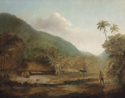 John Webber : A View at Cracatoa, an island in the China Seas