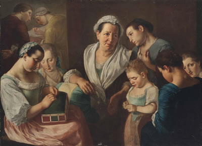 Giuseppe Bonito : Sewing school