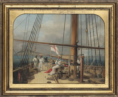 Nicholas Matthew Condy : The R.Y.S. cutter yacht Ganymede, with the owner J.H.W. Pigott Smyth Pigott Esq. on deck