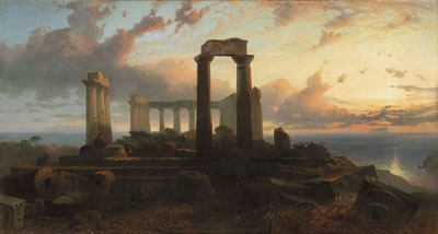 Harry John Johnson : Temple of Aphaea in Aegina, Greece