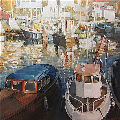 Michael Slutsker : Boats in the Harbour