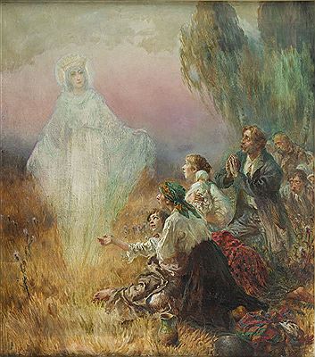 Konstanty Gorski : Apparition of the Virgin Mary to the villagers, 1916