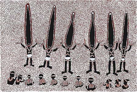 Jarinyanu David Downs : MEN DANCING WAKAYA, c.1987