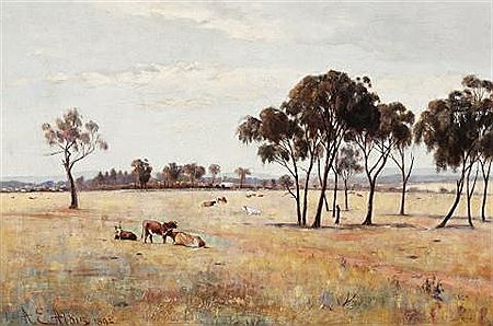 Albert Edward Aldis : ROYAL PARK, MELBOURNE – SUMMER, 1892