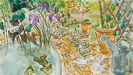 Richard Chrisp : Pond Study with Iris