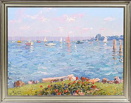 Pierre Bittar : SAILBOATS AT HARBOR SPRINGS