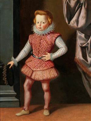 Tiberio Di Tito : Portrait of a young boy of the Florentine nobility, wearing a richly embroidered doublet hose