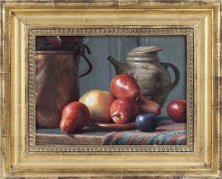 Pamela Pindell : Still life of apples