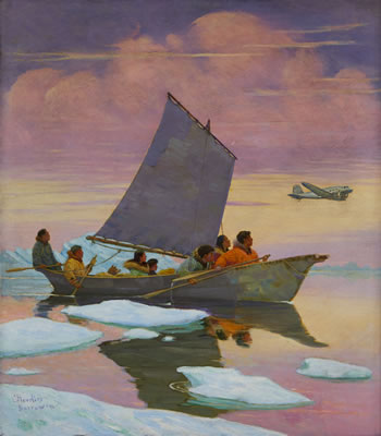 Magnus Heurlin : INUIT IN AN UMIAK