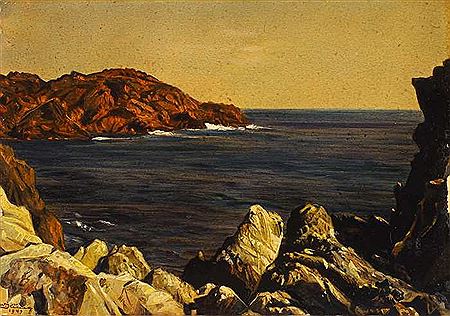 Walter Kung : Rote Felsen zwischen Cannes und St. Raffael