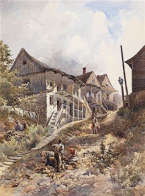 Charles MacDonald Manly : Old Houses, Point Lévis