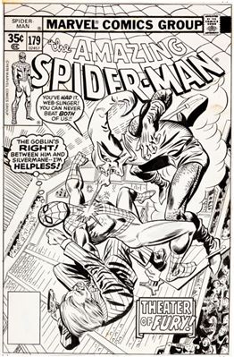 Ross Andru : Ross Andru and Mike Esposito Amazing Spider-Man #179 Cover Green Goblin Original Art (Marvel, 1978)