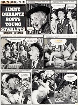 Drew Friedman : Drew Friedman National Lampoon Jimmy Durante Boffs Young Starlets 1-Page Story Original Art (NL Communications, 1984)