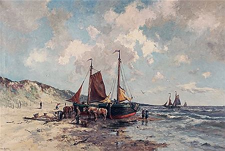 Dorus Arts : Fishermen returning