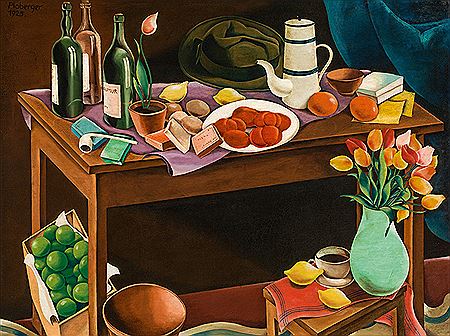 Herbert Ploberger : 'Stillleben - Auf dem Tisch, unter dem Tisch', 1925