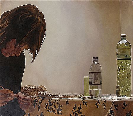 Massimiliano Zaffino : Anna with two bottles, 2005