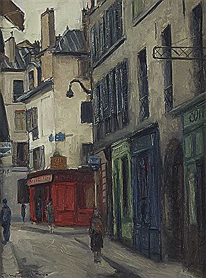 Giuseppe Maria Cattaneo : Vieux Paris, Rue Le Bourbon le Chateau