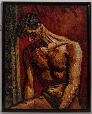 George Melhuish : SEATED MALE NUDE