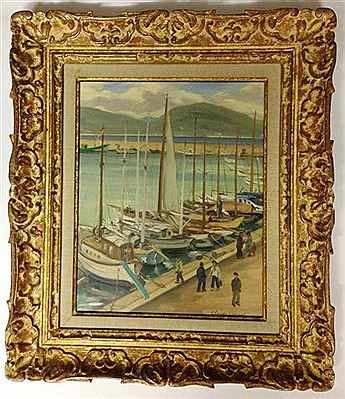 Claude Chereau : Le port de Saint Tropez