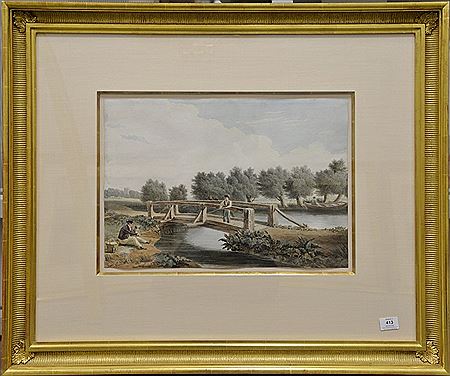 William James Bennett : Oxford Meadows Fishing