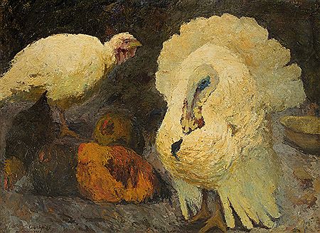 Marcel Couchaux : Turkeys and chickens