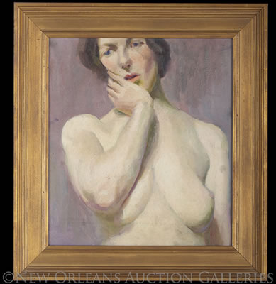 Jean Flanigen : 'Female Nude Model, AA Class' and 'Portrait of a Lady' (2)