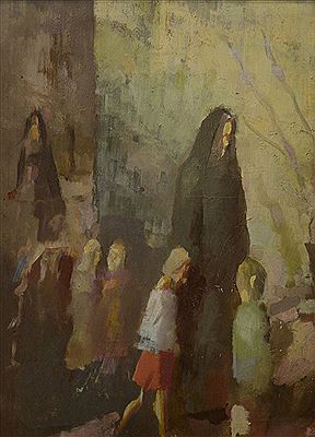 John Semmence : Mother and children (recto)