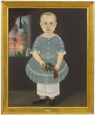 Sturtevant J Hamblen : YOUNG BOY IN GREY WITH FLOWERS